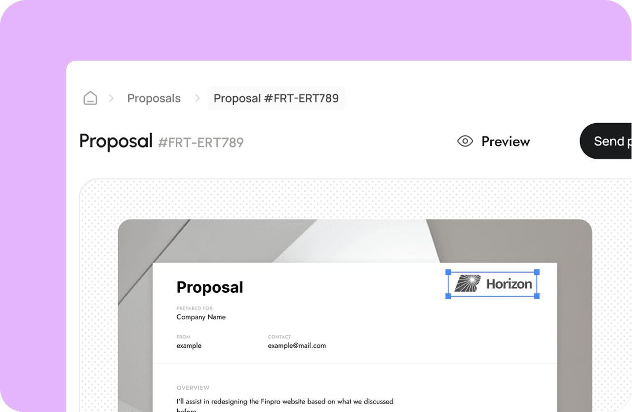 Proposal view