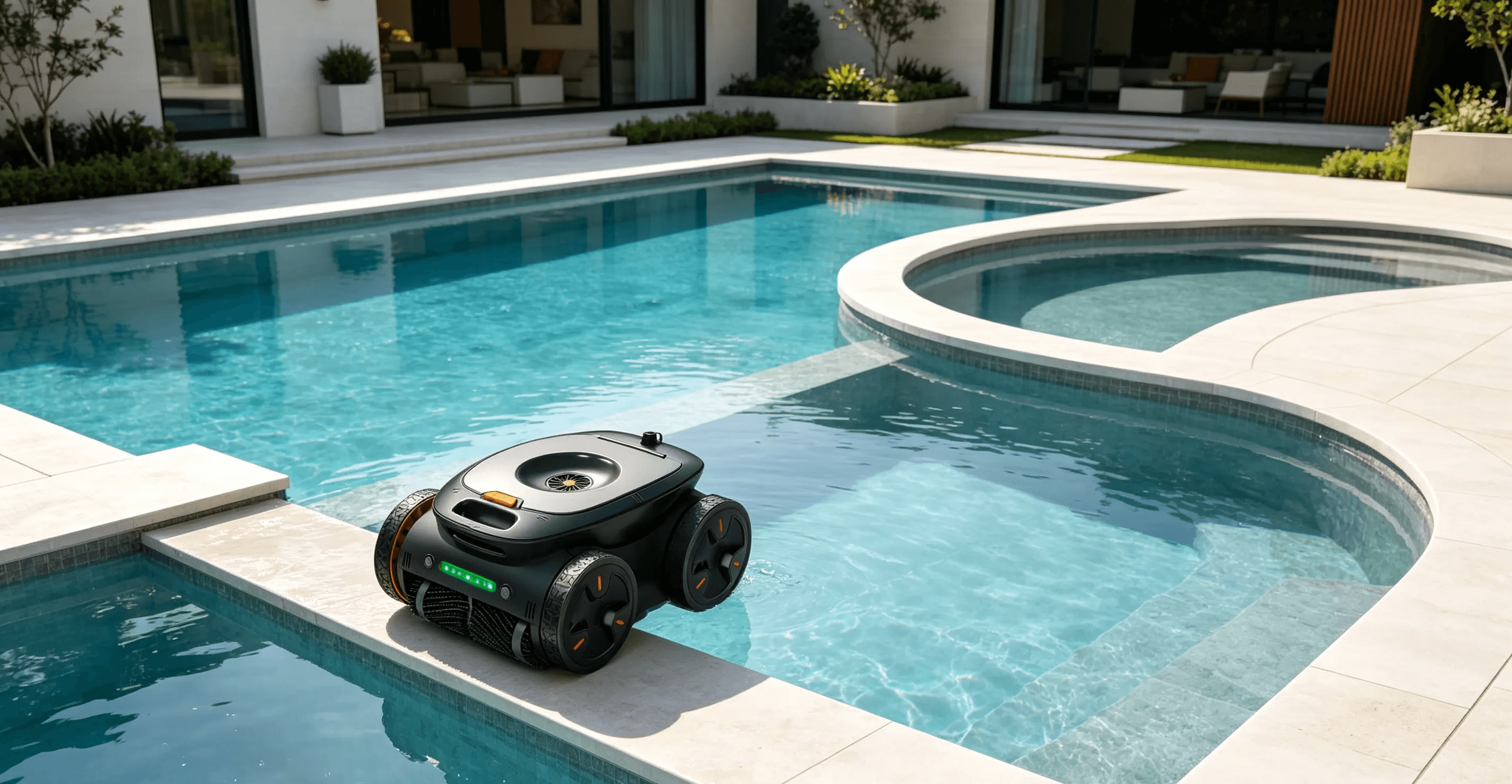 Robotic pool cleaner compatibility with different pool sizes and shapes