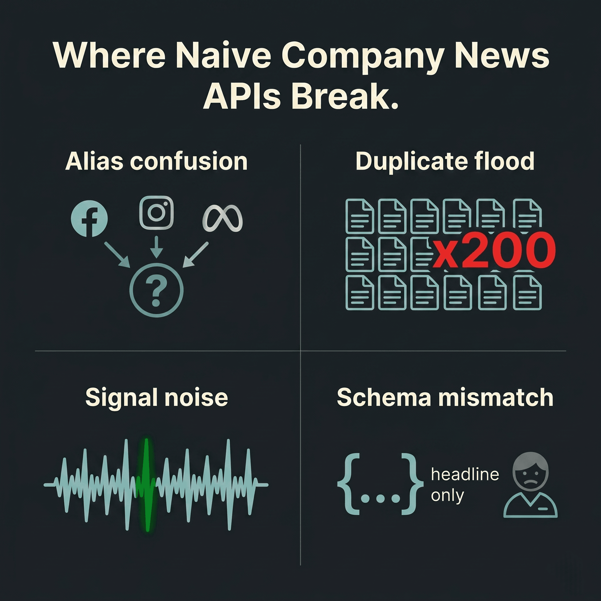 Company News API Differentiation