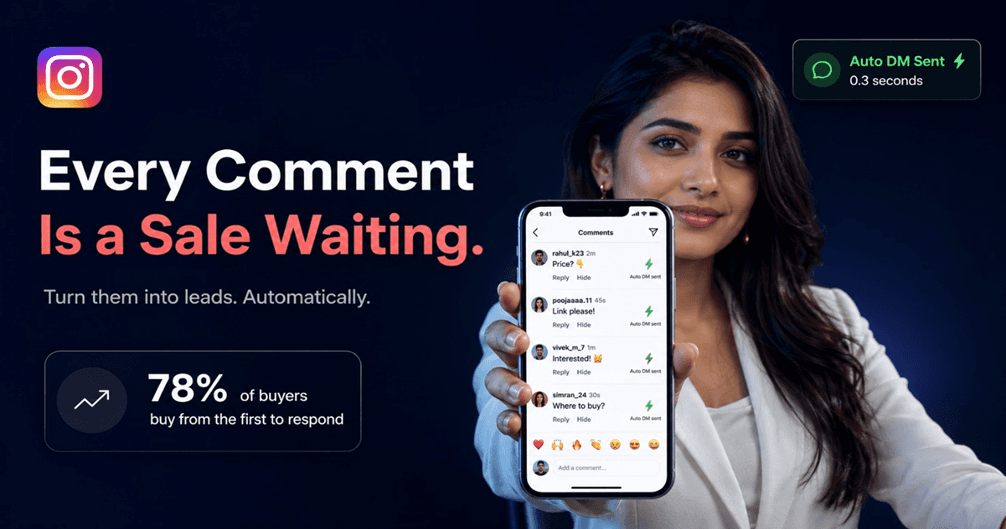 Instagram creator turning high intent comments into sales automatically using comment to DM automation on PilotDM