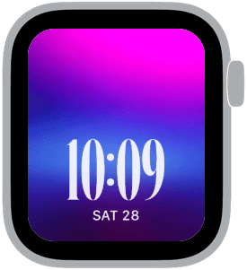 neon coast Apple Watch face preview 1 featuring gradient and summer.
