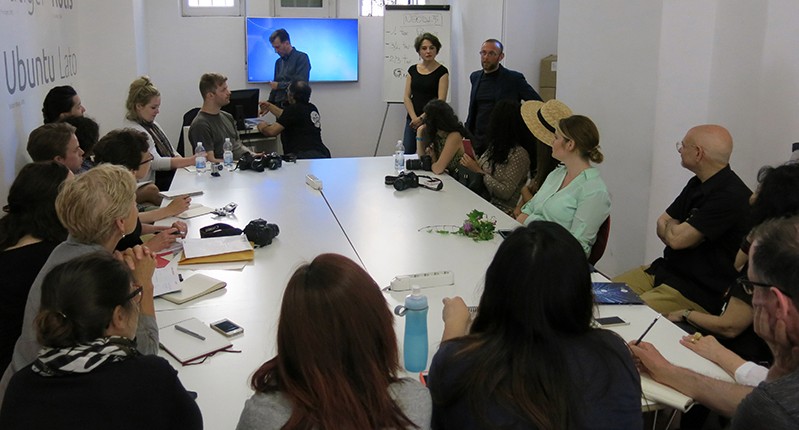 group listening to the presenter