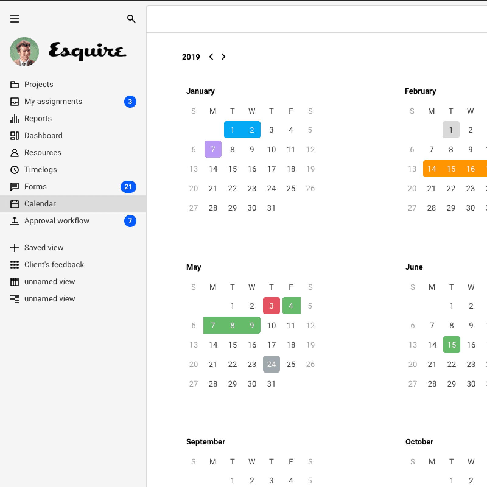 vacations calendar-easyprojects