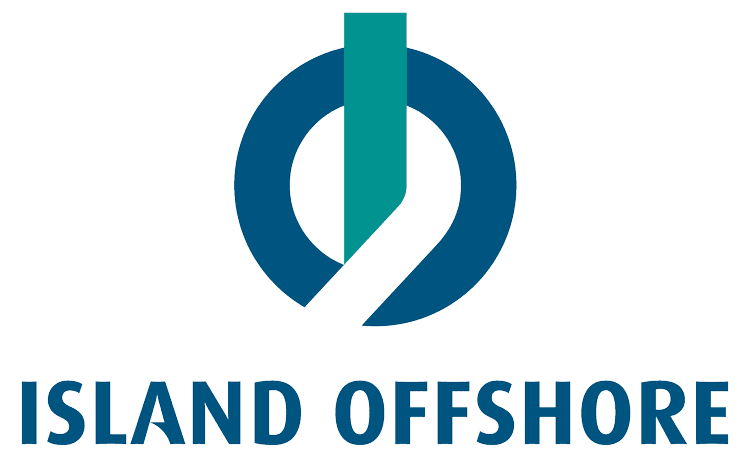 Logo of Island Offshore featuring a stylized blue and teal design with the words "ISLAND OFFSHORE" below.