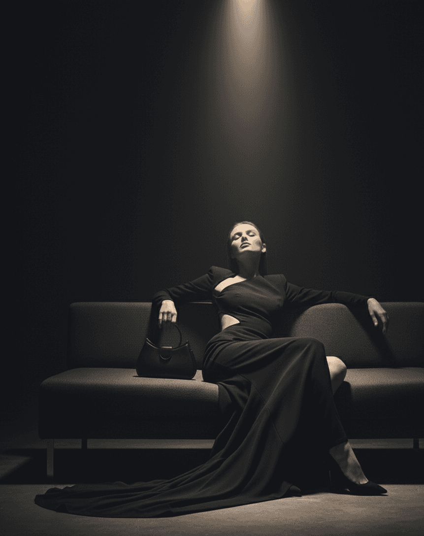 model carrying a luxury purse