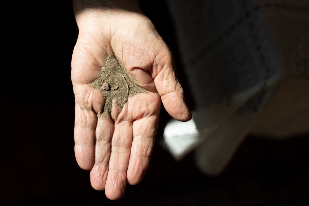 Bubjan with book and speaking to camera
