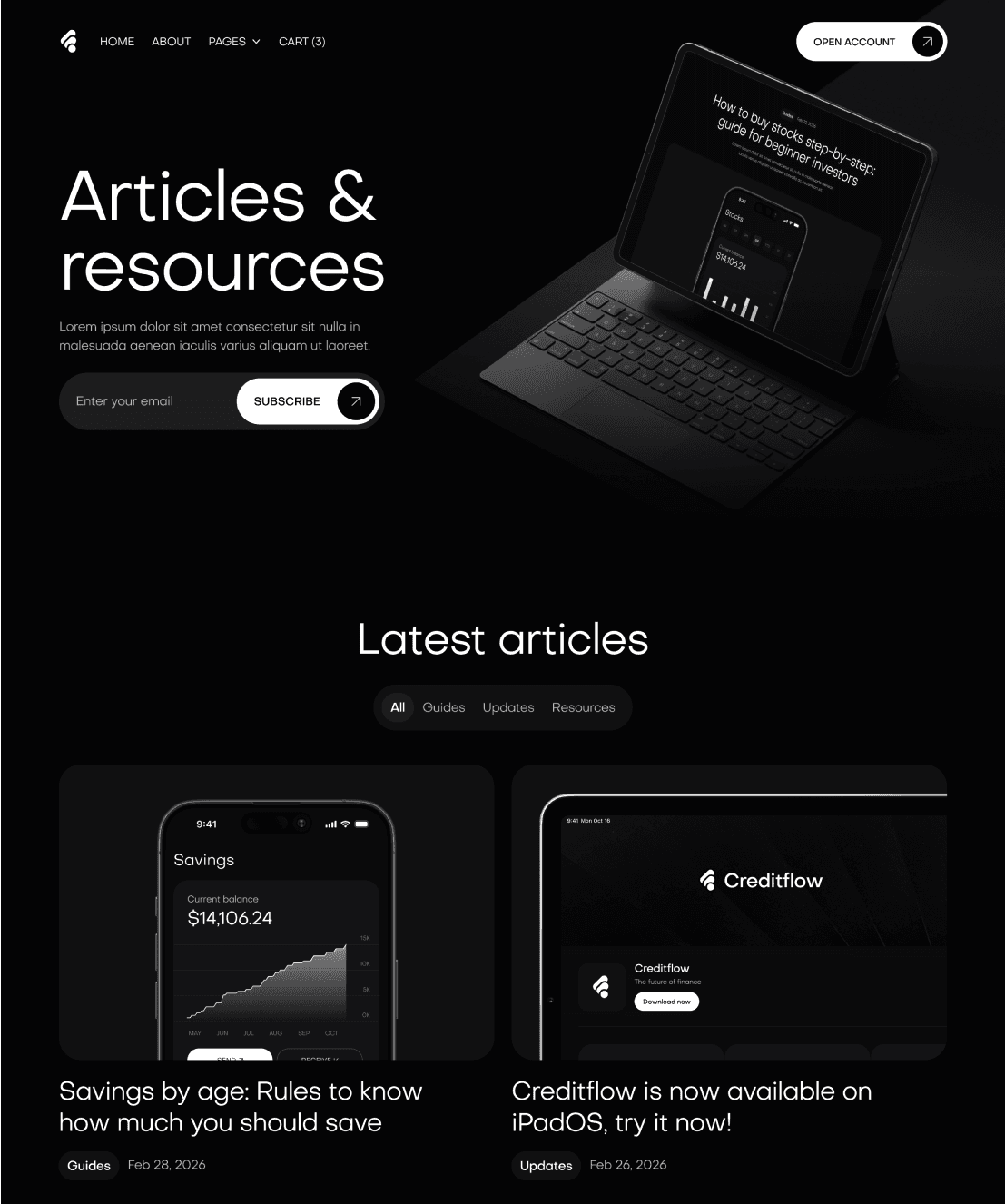 Techbeta - Blog V2 Page - Website Template
