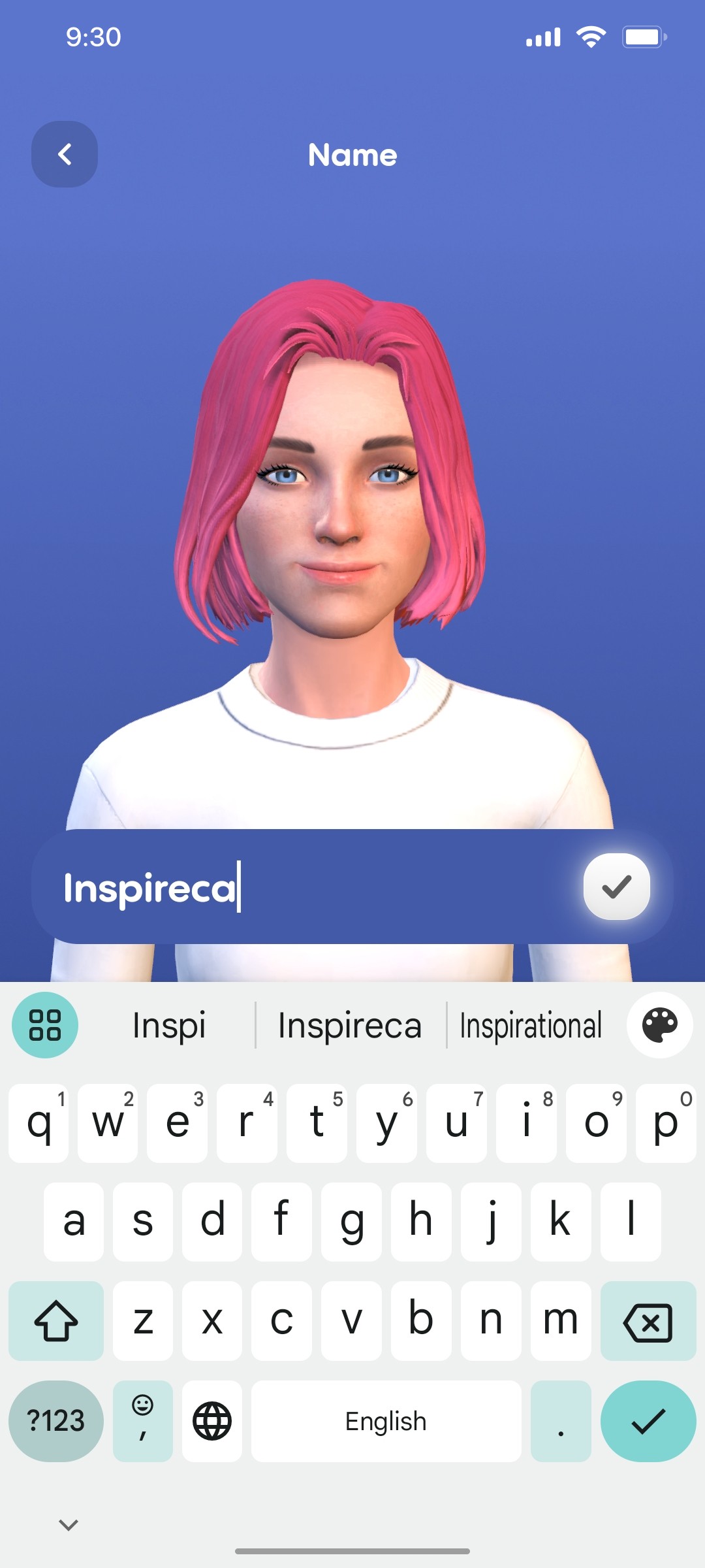 Replika Create Avatar Page 3 screen