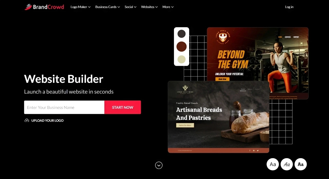 Brand Crowd Home page