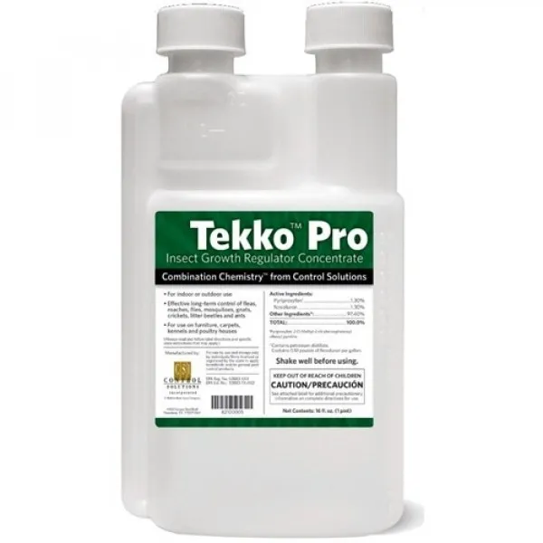 A bottle of pesticide labeled "Talon Pro," featuring usage instructions and safety information.