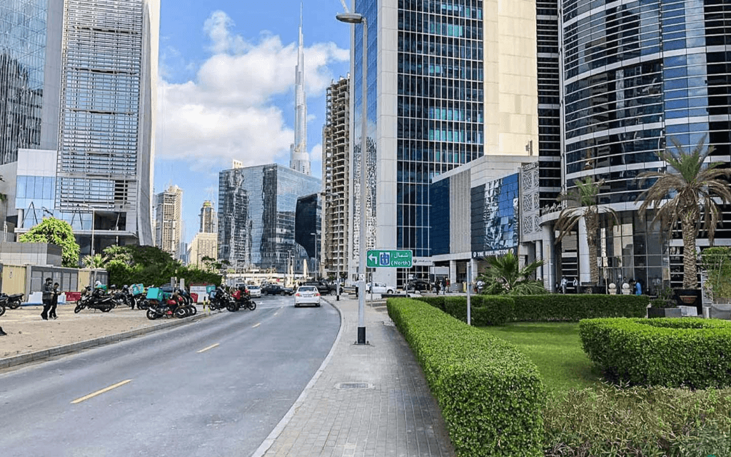 Entrance of Silver Tower in Business Bay, a prime location for commercial real estate investments.