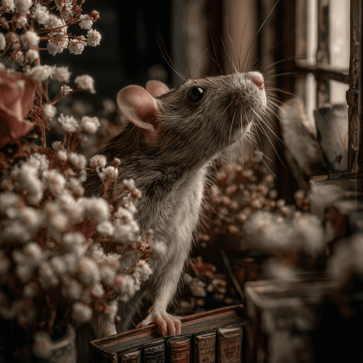 Curious rat