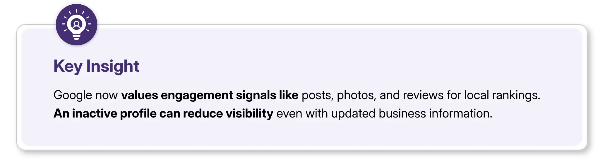 showing Google values active engagement signals for local search rankings.