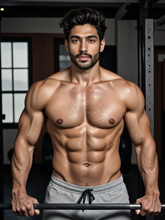 ai boy generator muscular gym man lifting weights