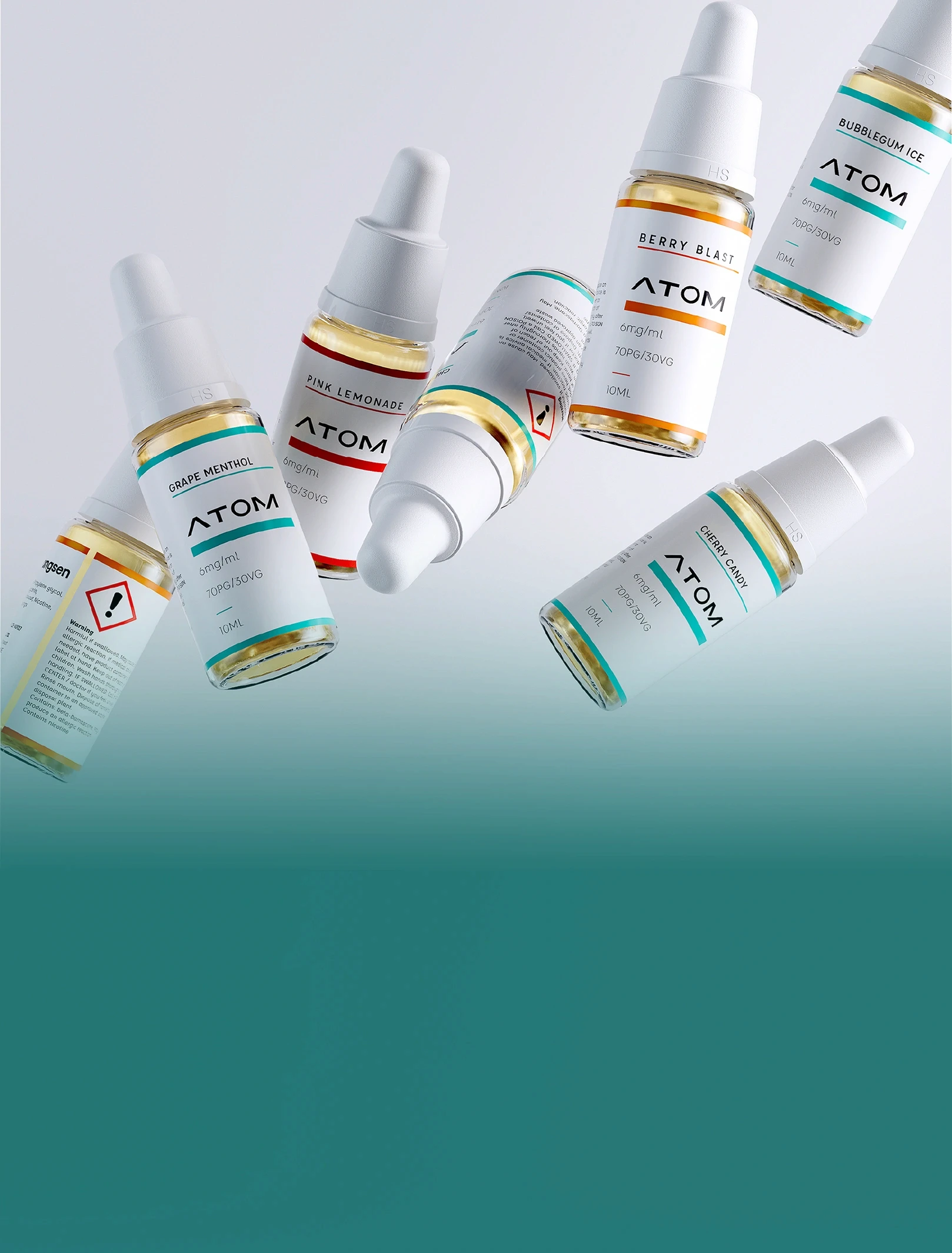 ATOM E-Liquids wholesale e-liquid supplier with branded 10ml freebase e-liquid products