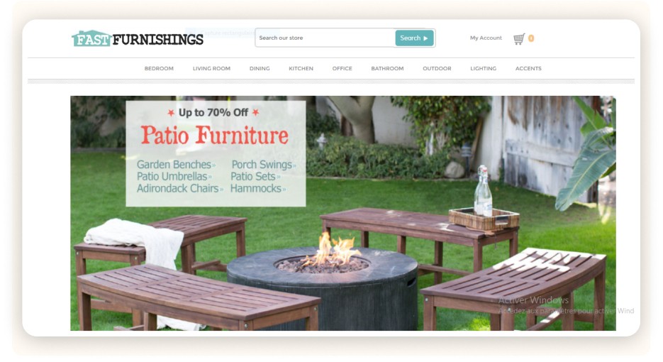 Fast Furnishings homepage