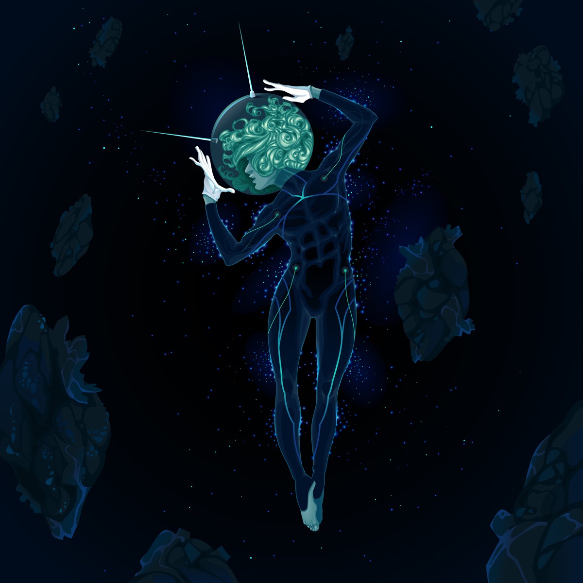 silhouette of man facing right