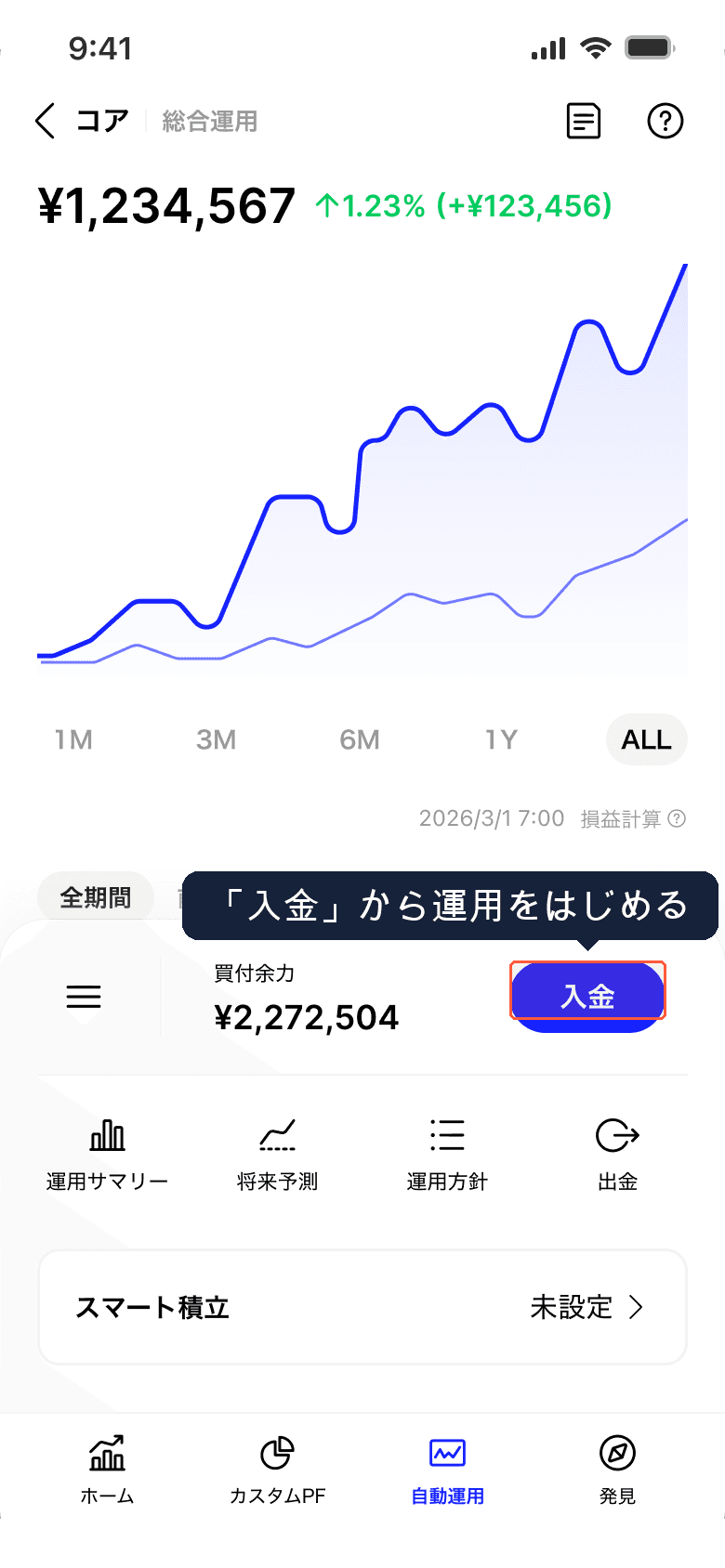 ブルーモコアの画面