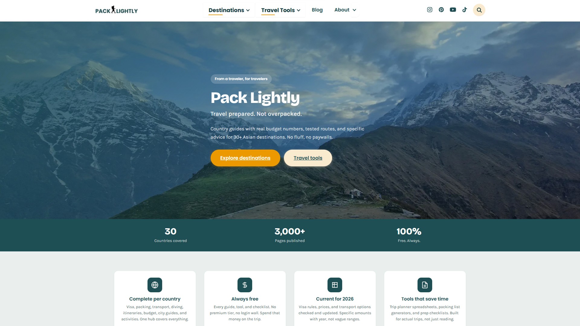 pack lightly website