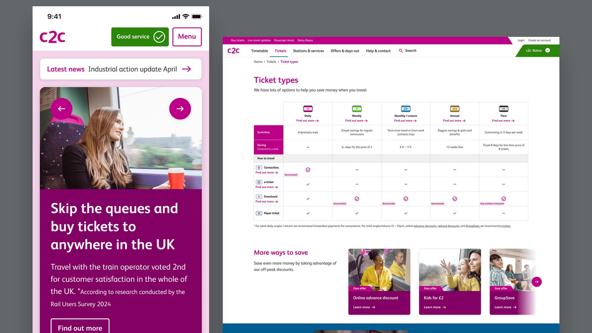 c2c website for mobile and dektop