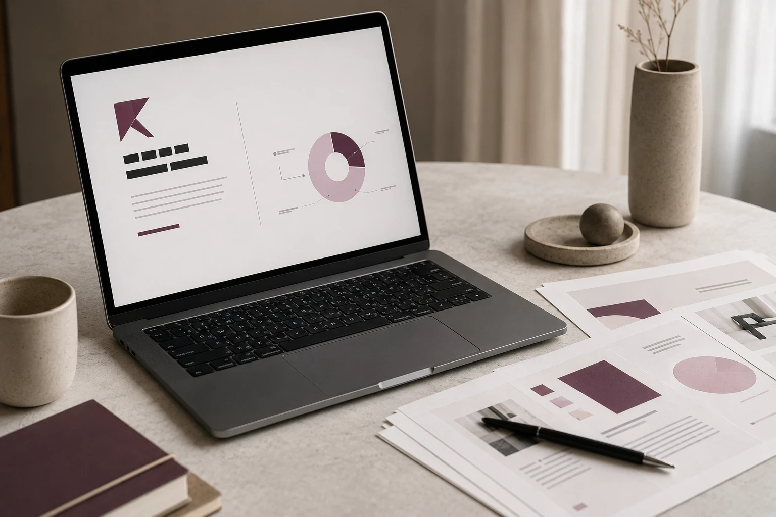 Pitch deck design mockup by Kayora, a presentation design company in Abu Dhabi