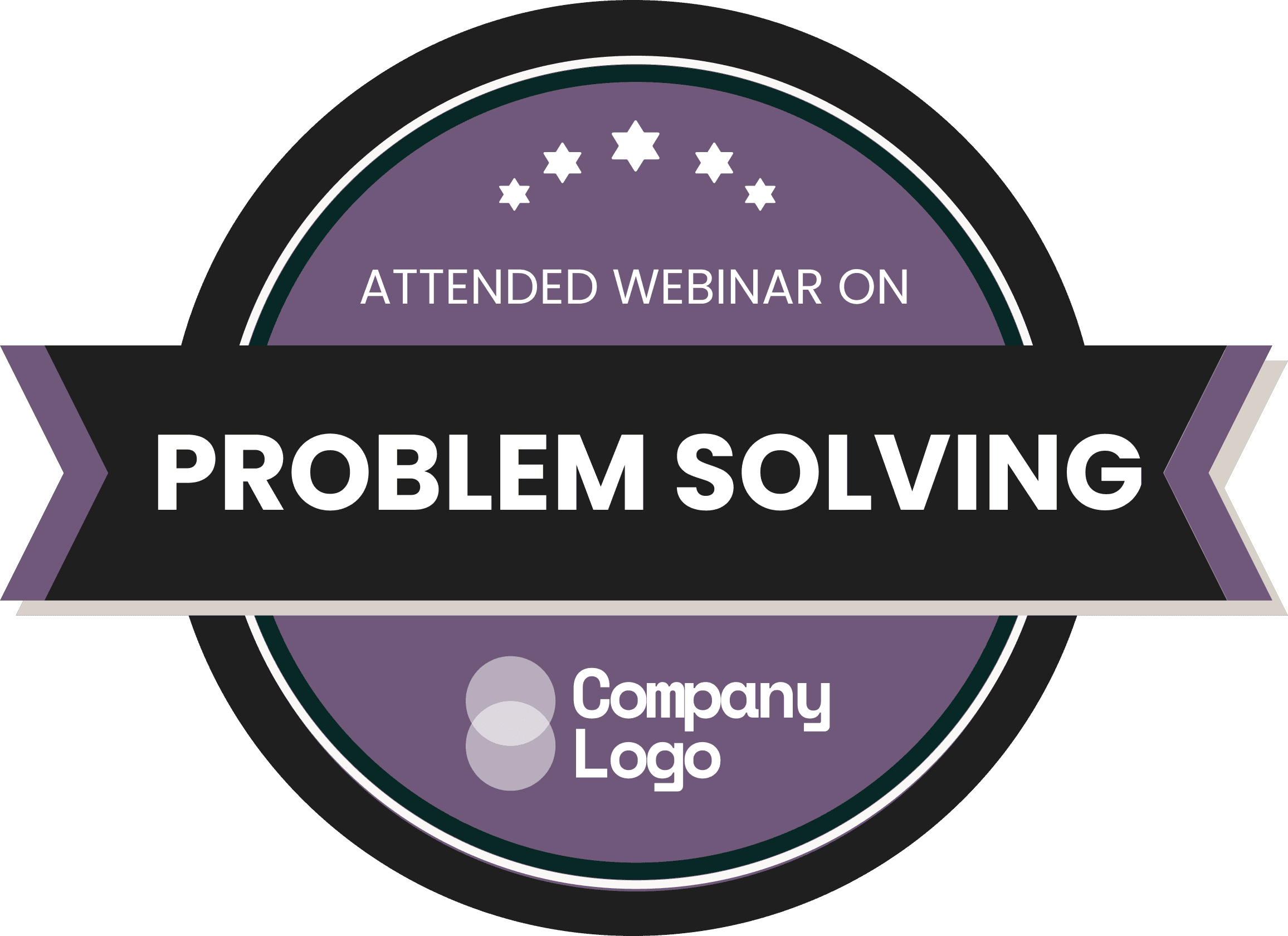 Wauld - Professional and refined purple appreciation badge template