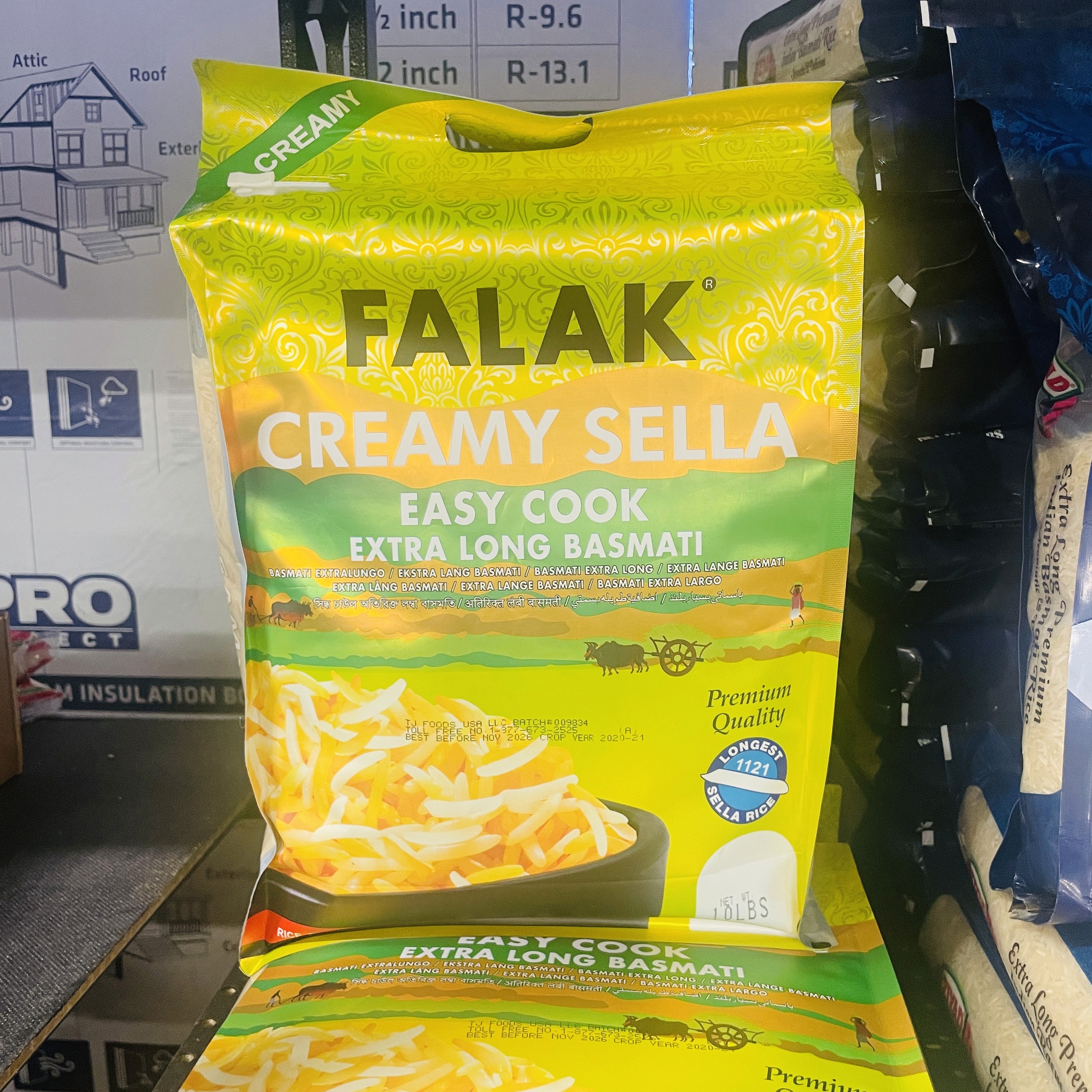 Falak creamy sella easy cook extra long basmati rice at International Food Market Orlando.