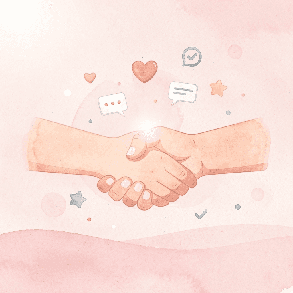 Hands connecting across religious boundaries representing interfaith respect