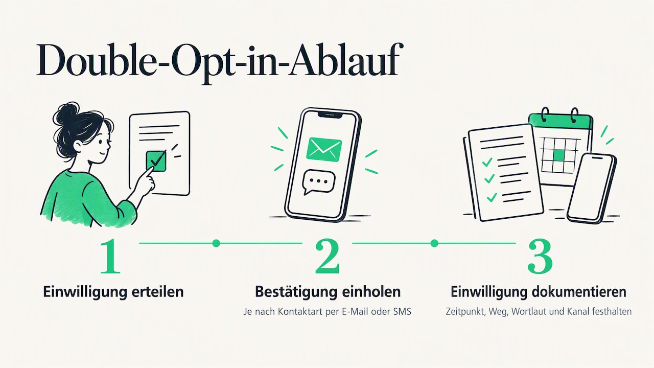 Double-Opt-in mit dokumentierten Einwilligungsangaben