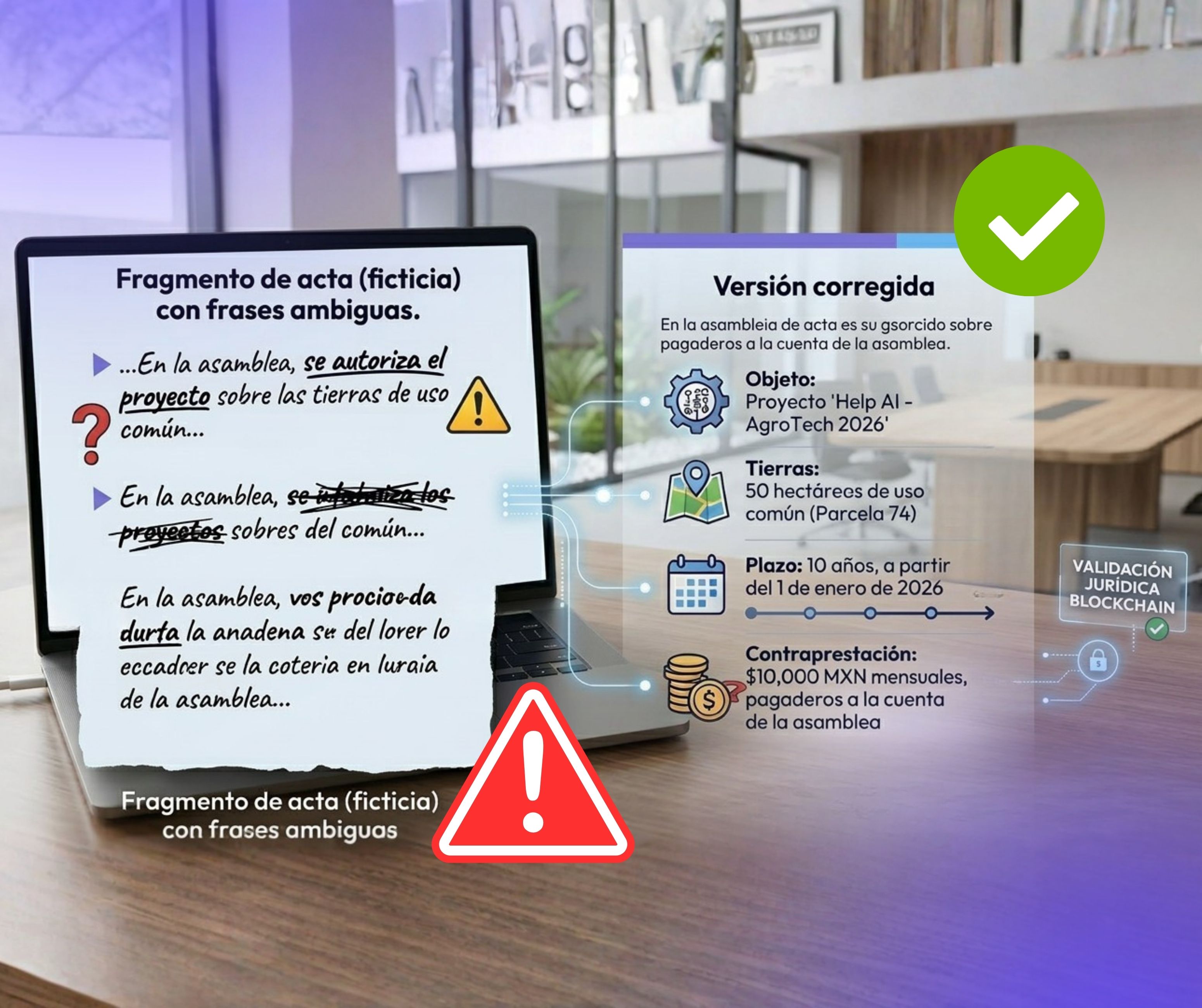 Falta de claridad en el acuerdo sobre el proyecto