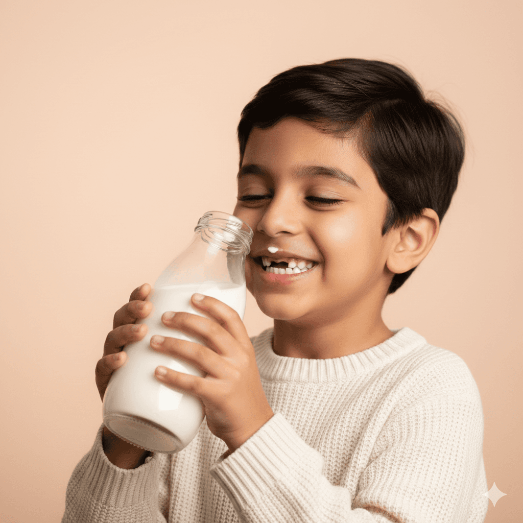 Modern kitchen and dining area with concrete ceiling