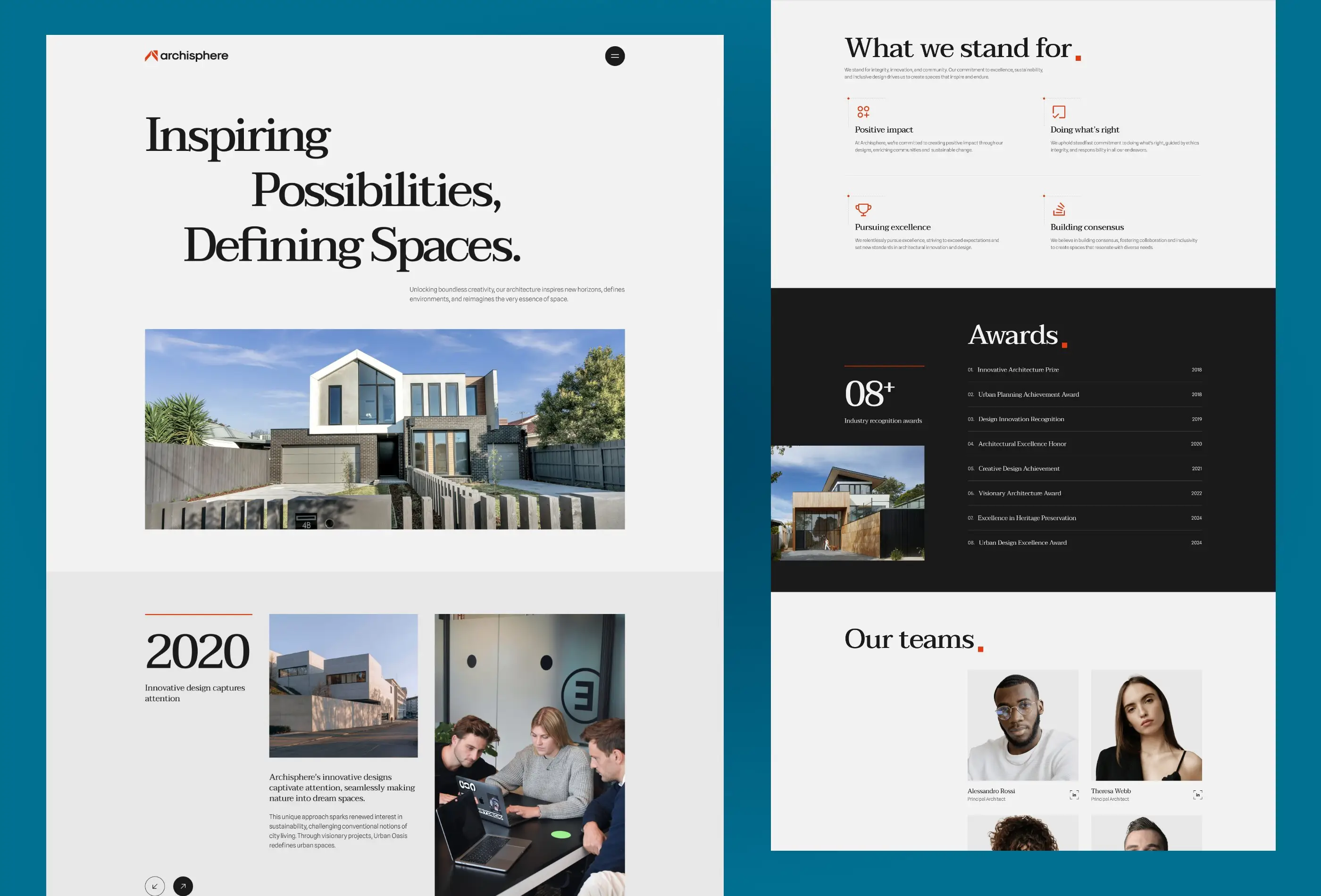 archisphere free framer interior design template