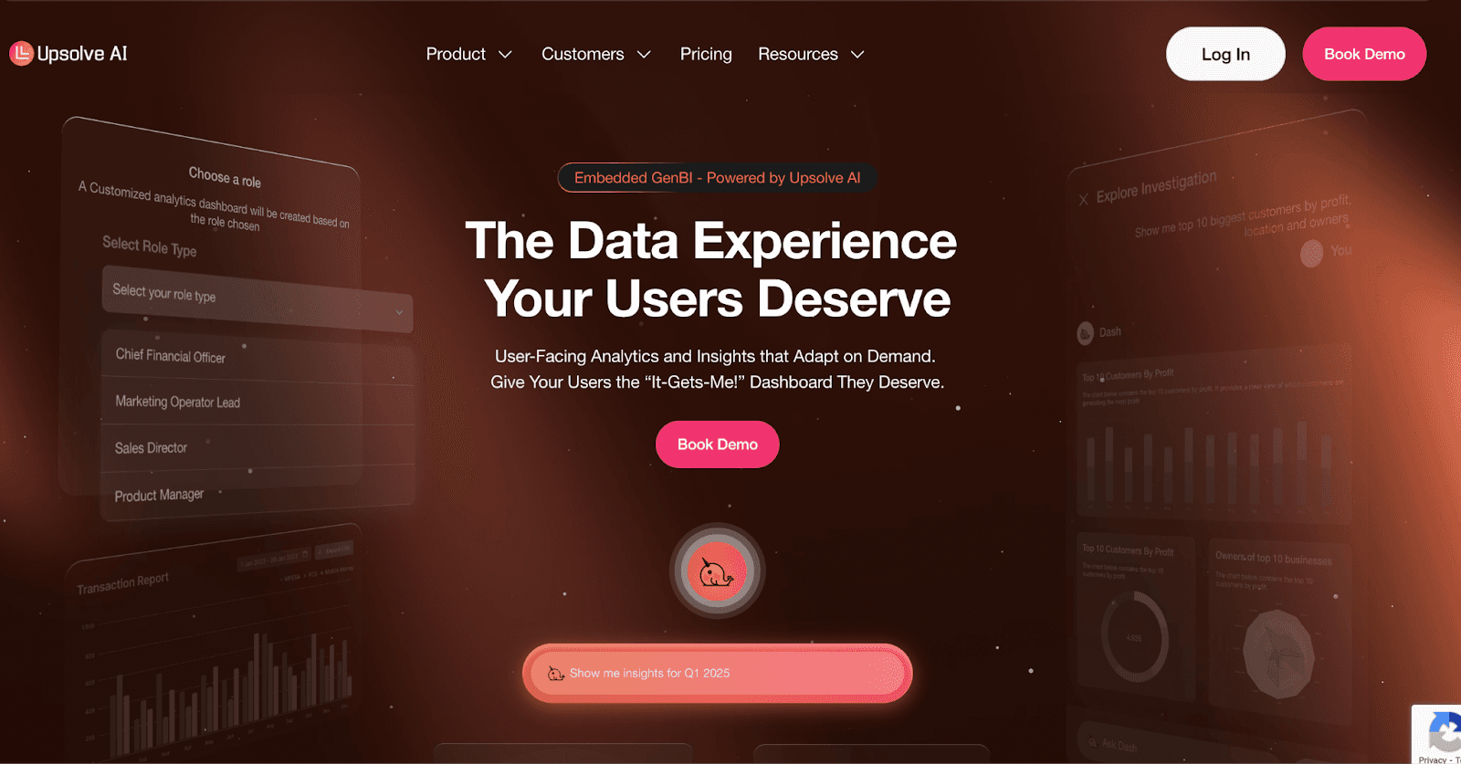 Upsolve embedded analytics dashboard