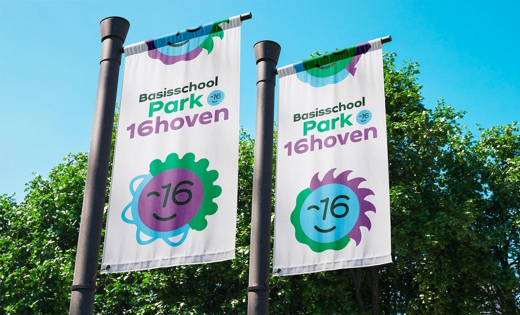 Park 16hoven vlaggen