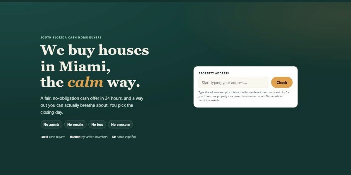 HavenKey Homes website offering Miami homeowners a cash offer with no agents, repairs, fees, or pressure.