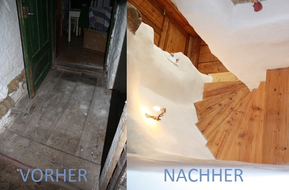 Stiege Bruggerhaus Vorher Nachher