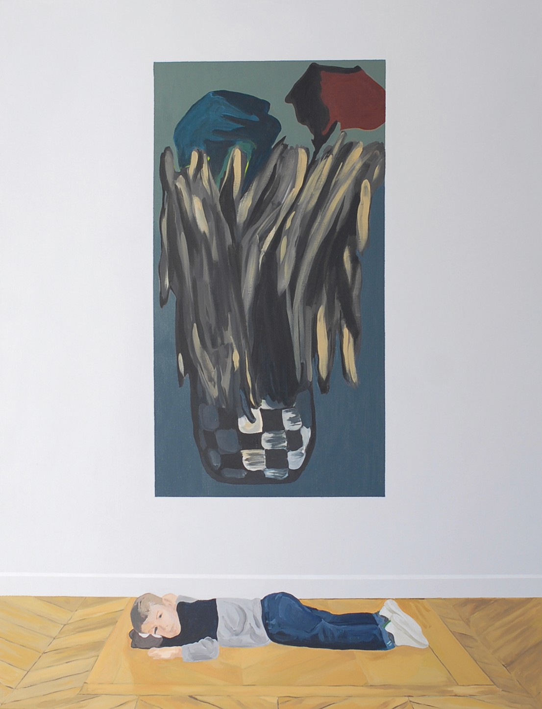 Les musées, Basile, Acrylique sur toile, 116 x 89 cm, 2021