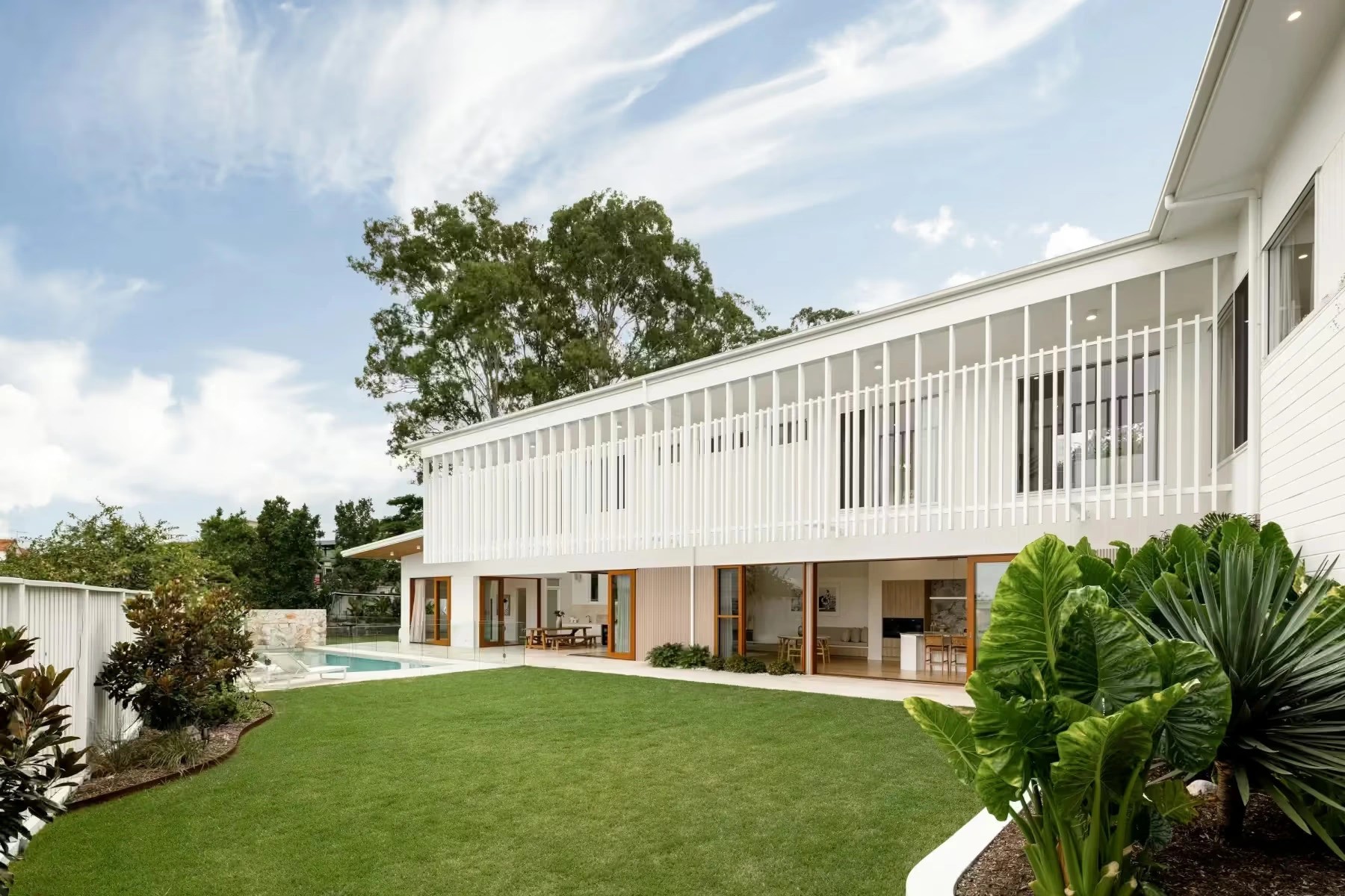 Front facade of Jacaranda House in. Brisbane