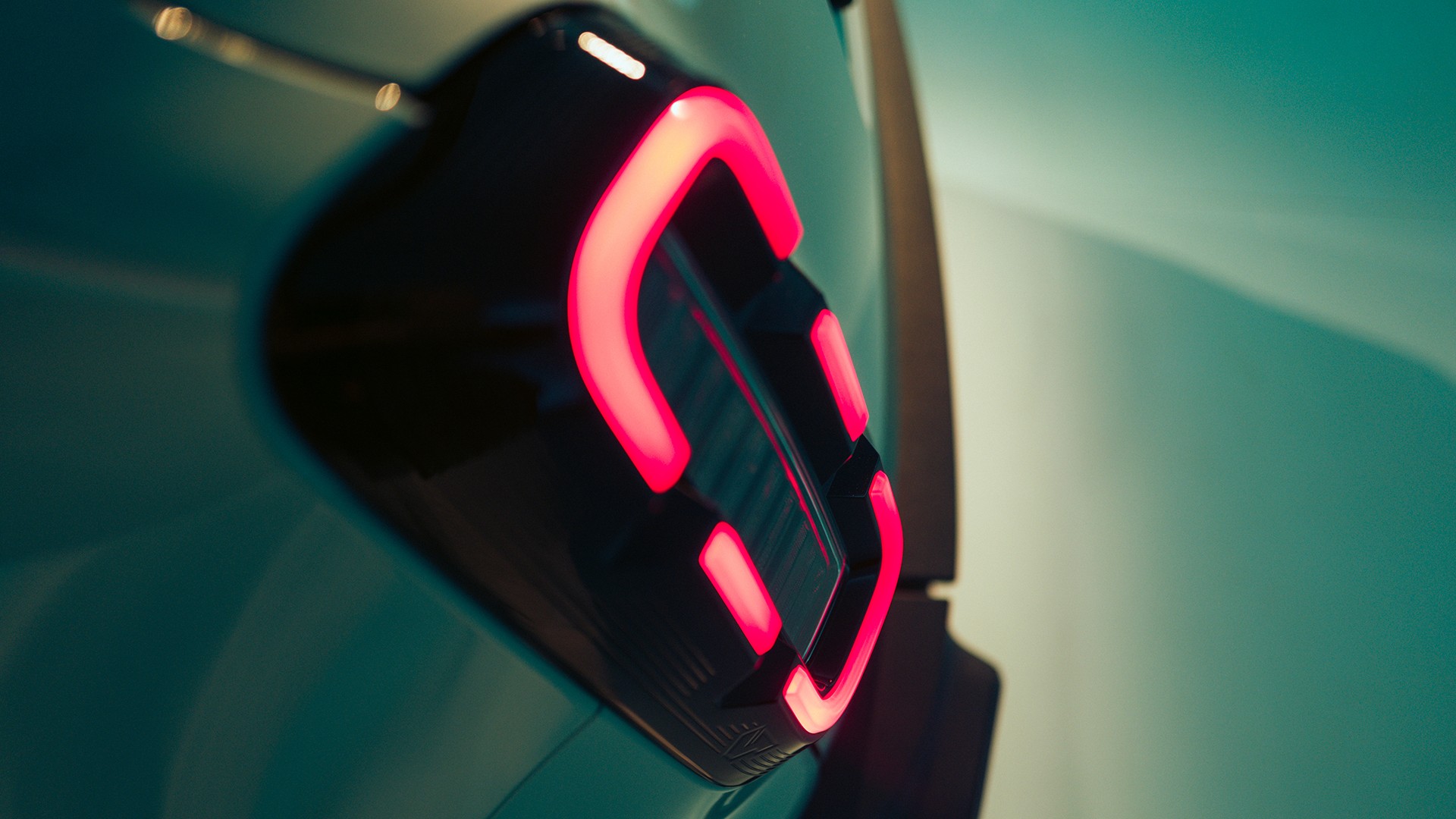 renault 4 car in moody light, grren blue, zwenkau leipzig