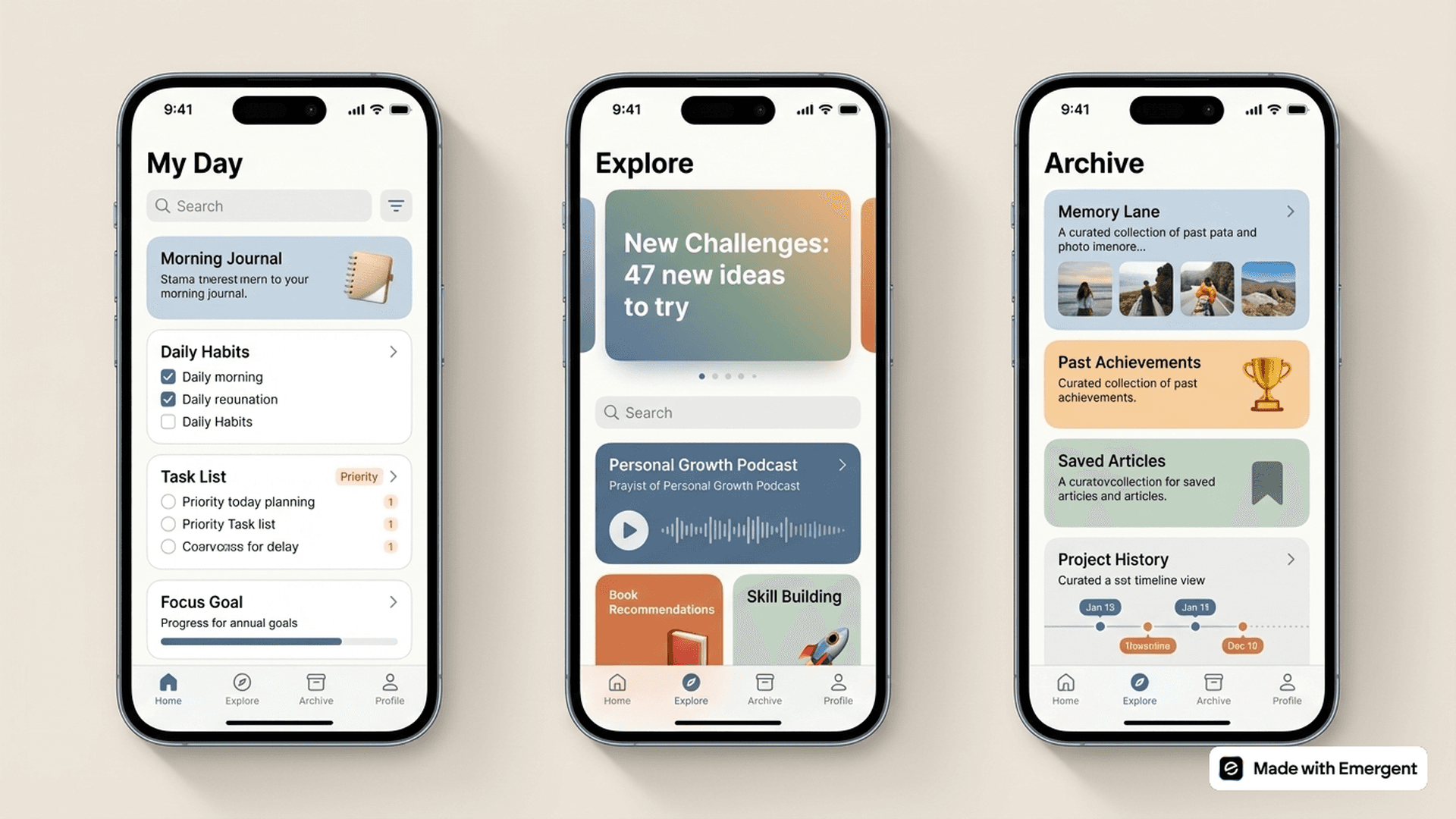 Personal App Made with Emergent