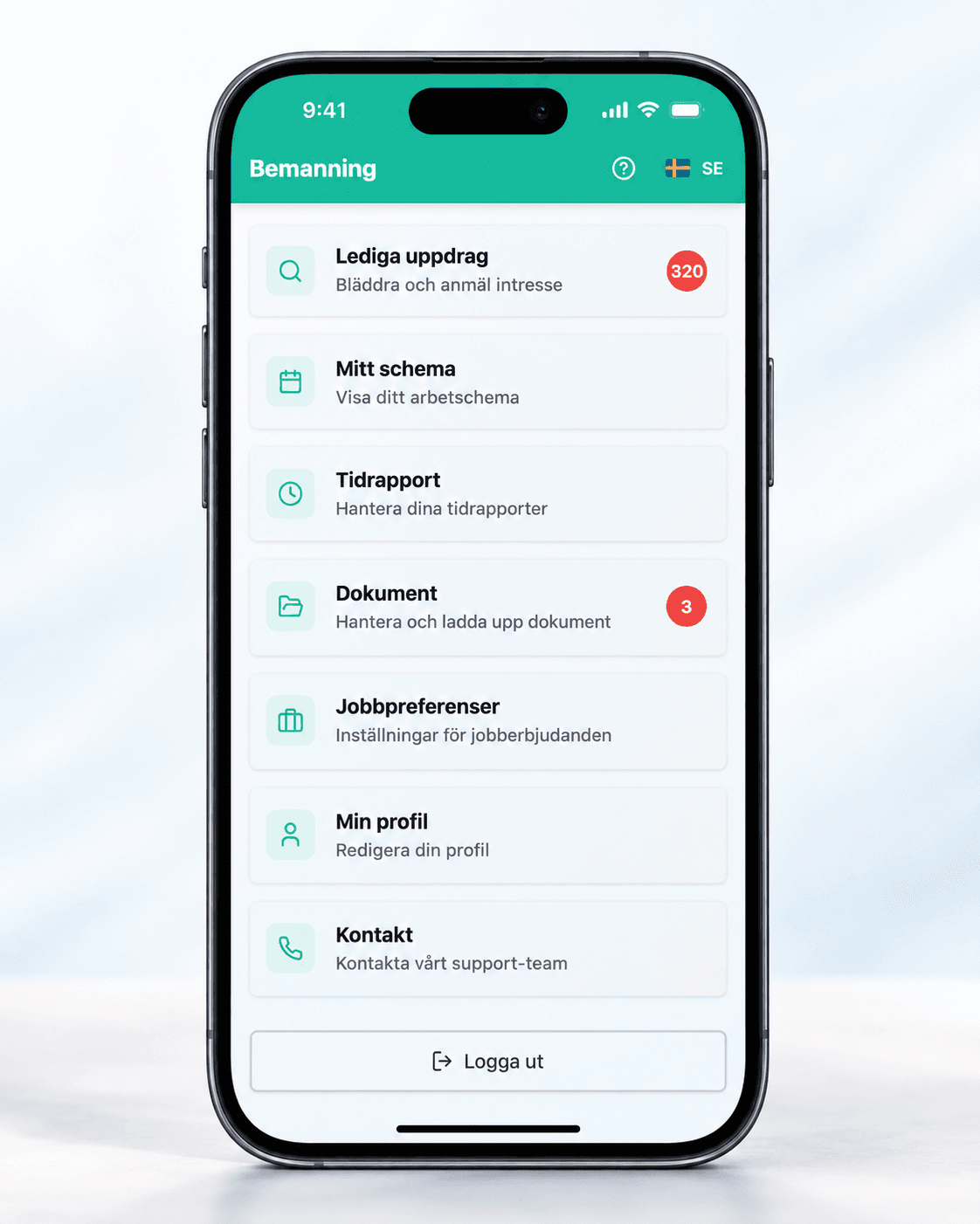 Förhandsvisning av Vårdsupports konsultapp