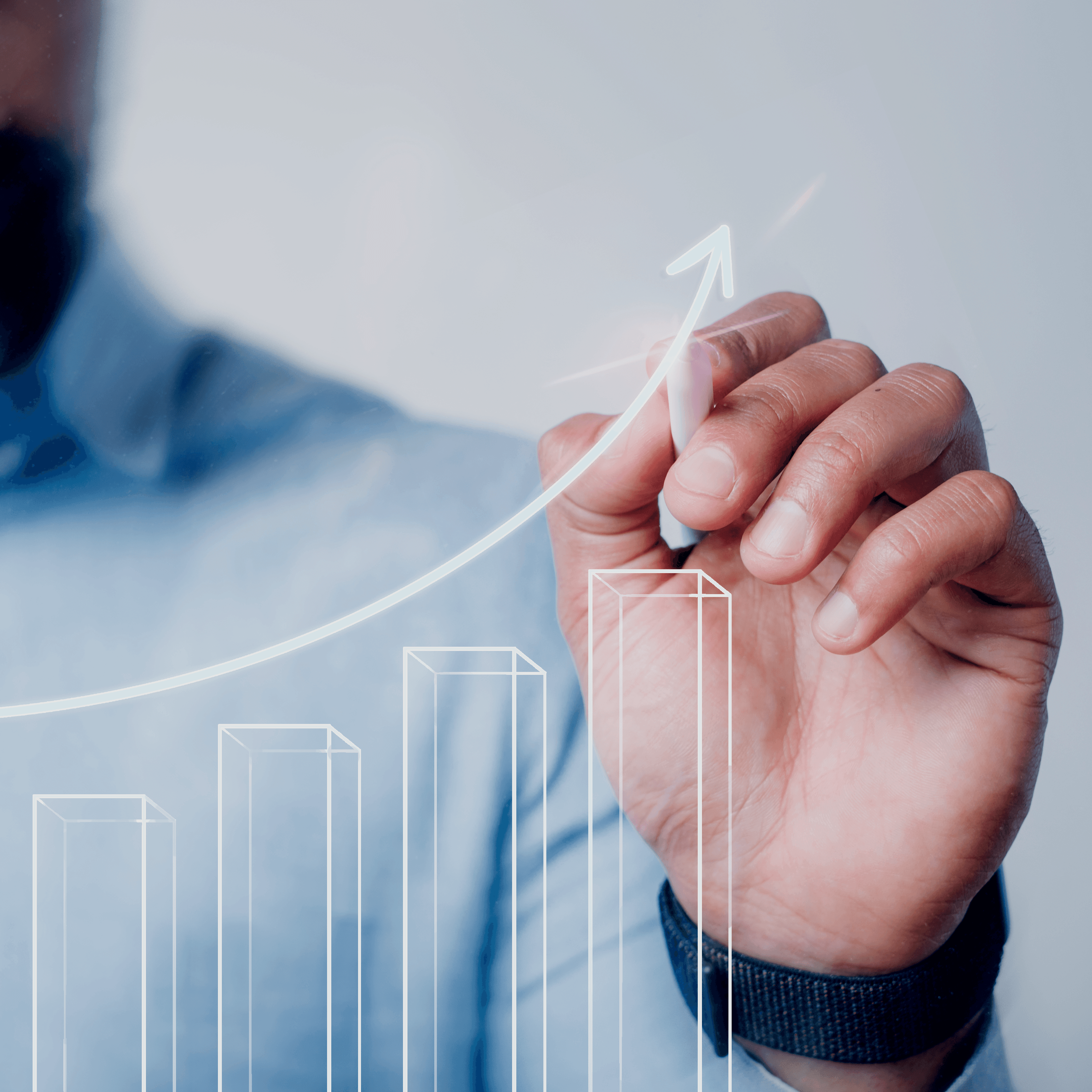 Graph showing an upward trend