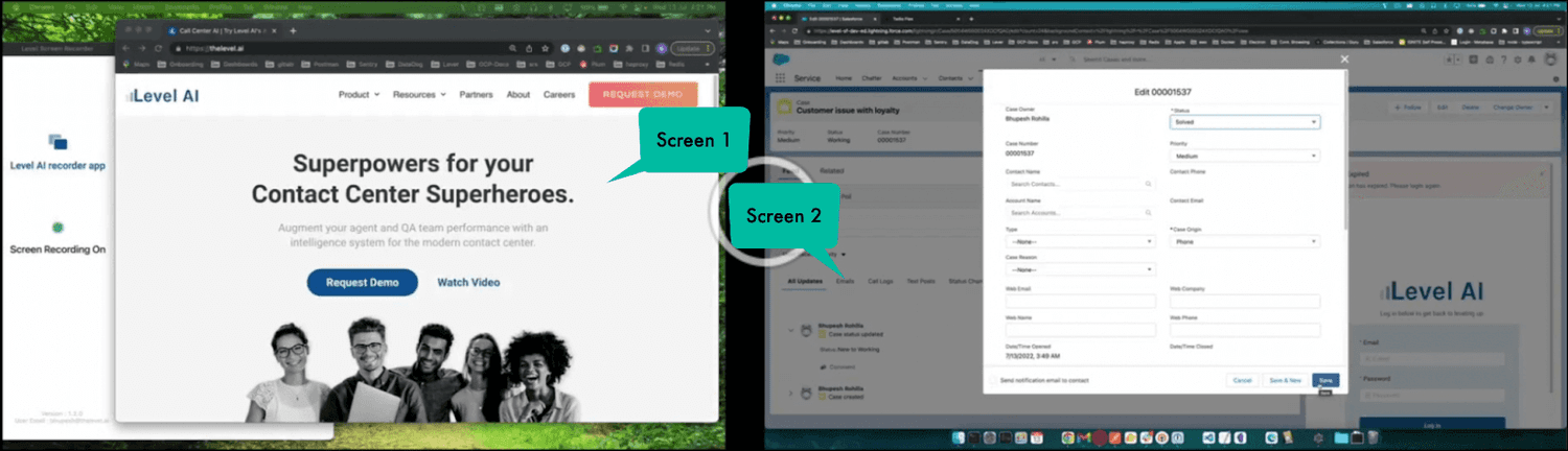 Multi Monitor Screen Recording Capability