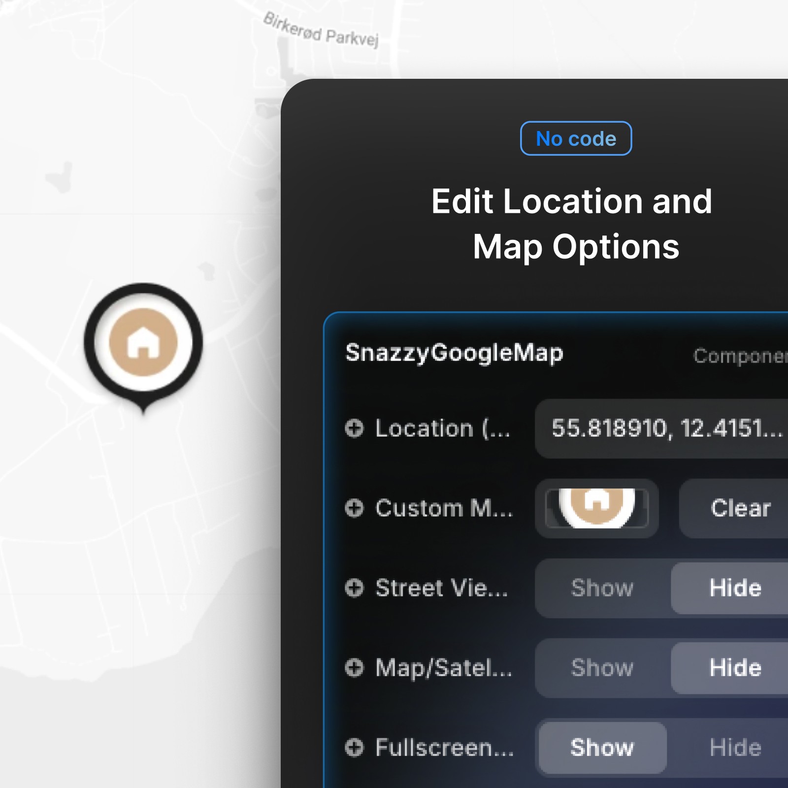 snazzy google maps framer component