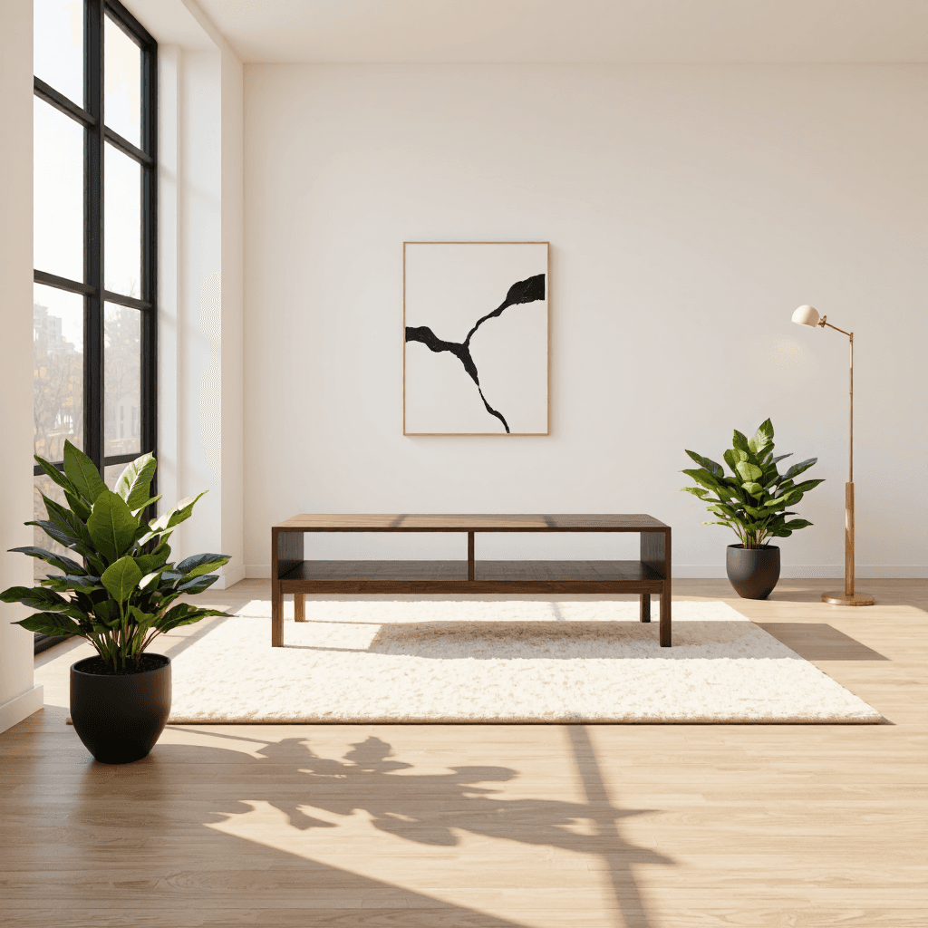 product photography of Modern minimalist furniture piece