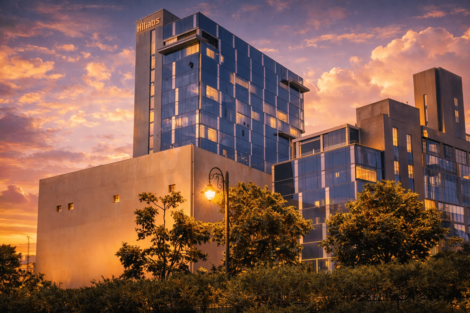 Professional Grade-A office interiors with sleek glass partitions and modern corporate infrastructure