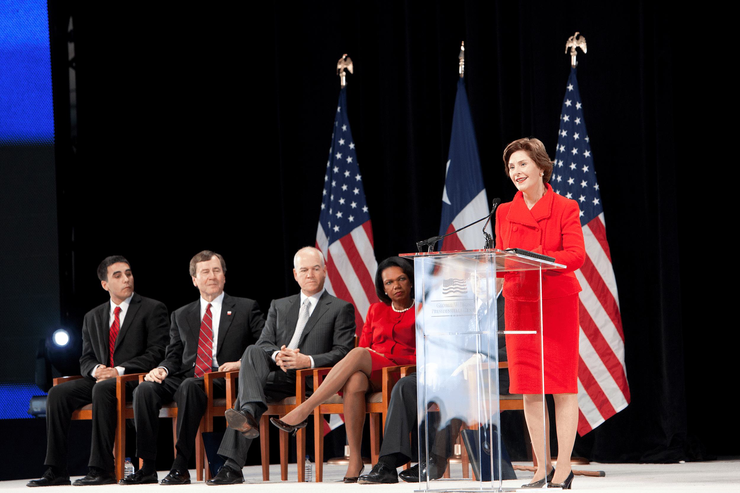 George W. Bush Presidential Center Groundbreaking with First Lady Laura Bush