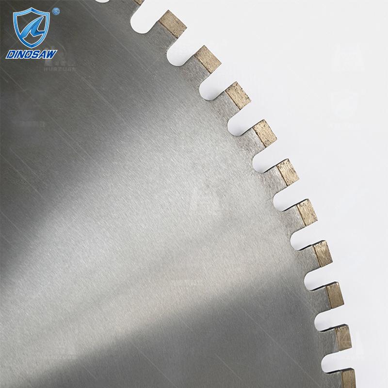 Close-up of a Horizontal Diamond Saw Blade edge showing segmented teeth designed for granite and marble block cutting.