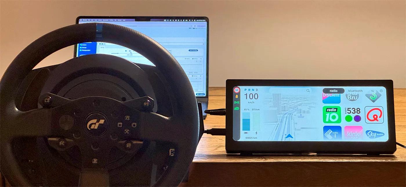 Setup running an interactive prototype with real vehicle data