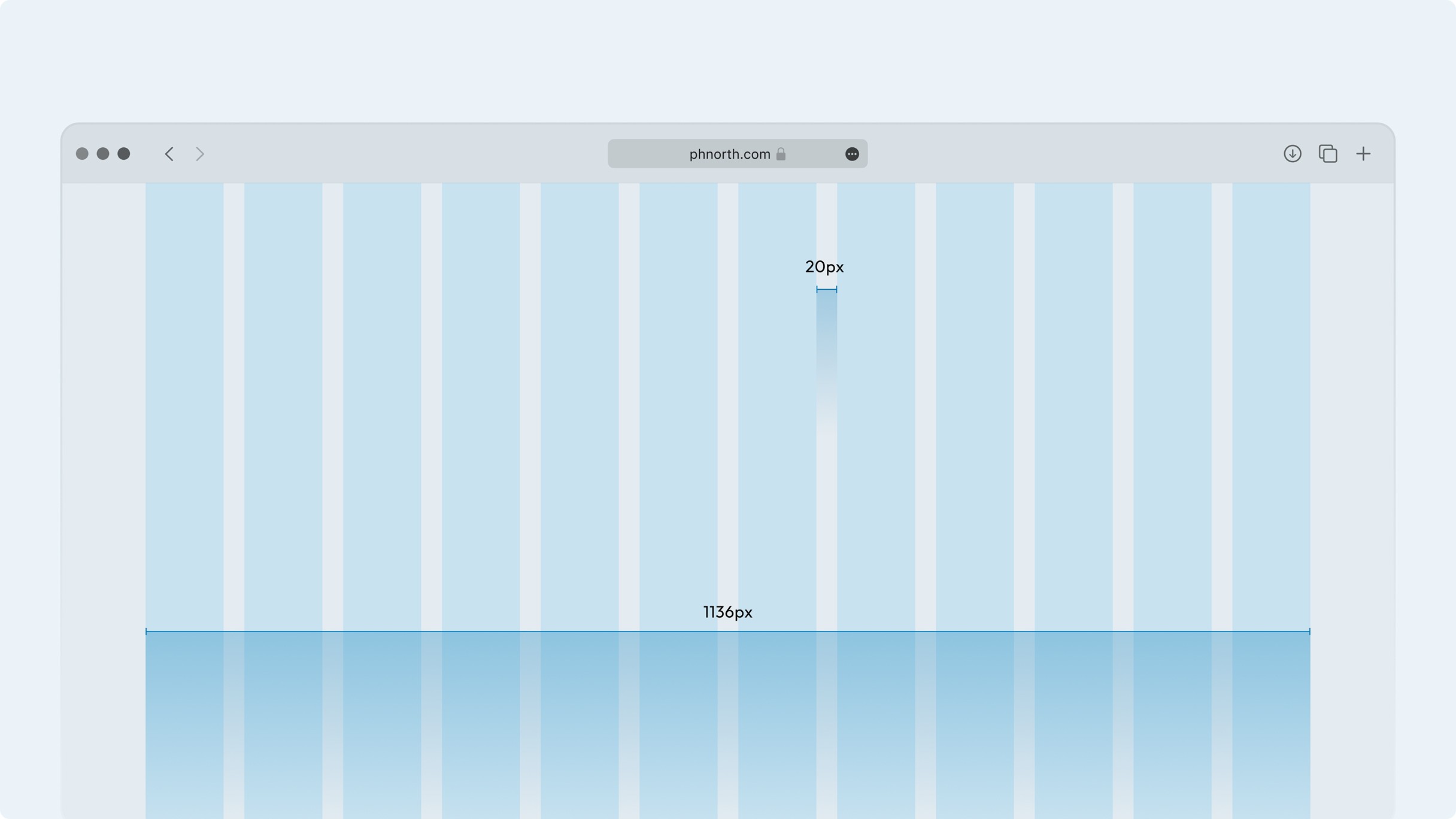 Mockup do site da PH North